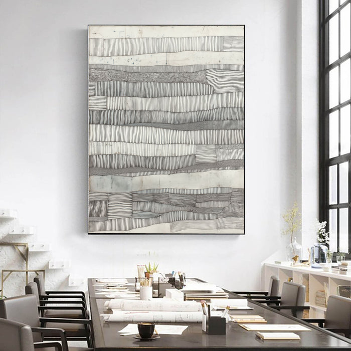 Textured Linear Serenity | Monochrome Tones