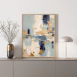 Texturierte abstrakte Pinselstriche | Blau Gold