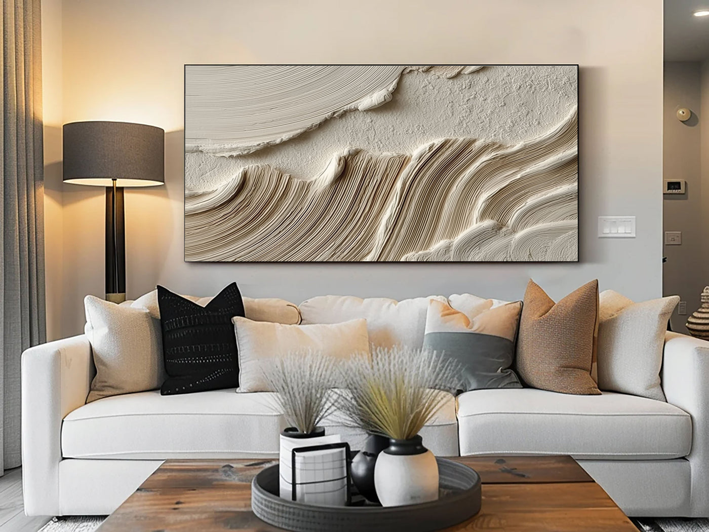 Sculptural Layered Texture | Neutral Beige
