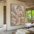 Textured Ornate Swirls | Warm Taupe