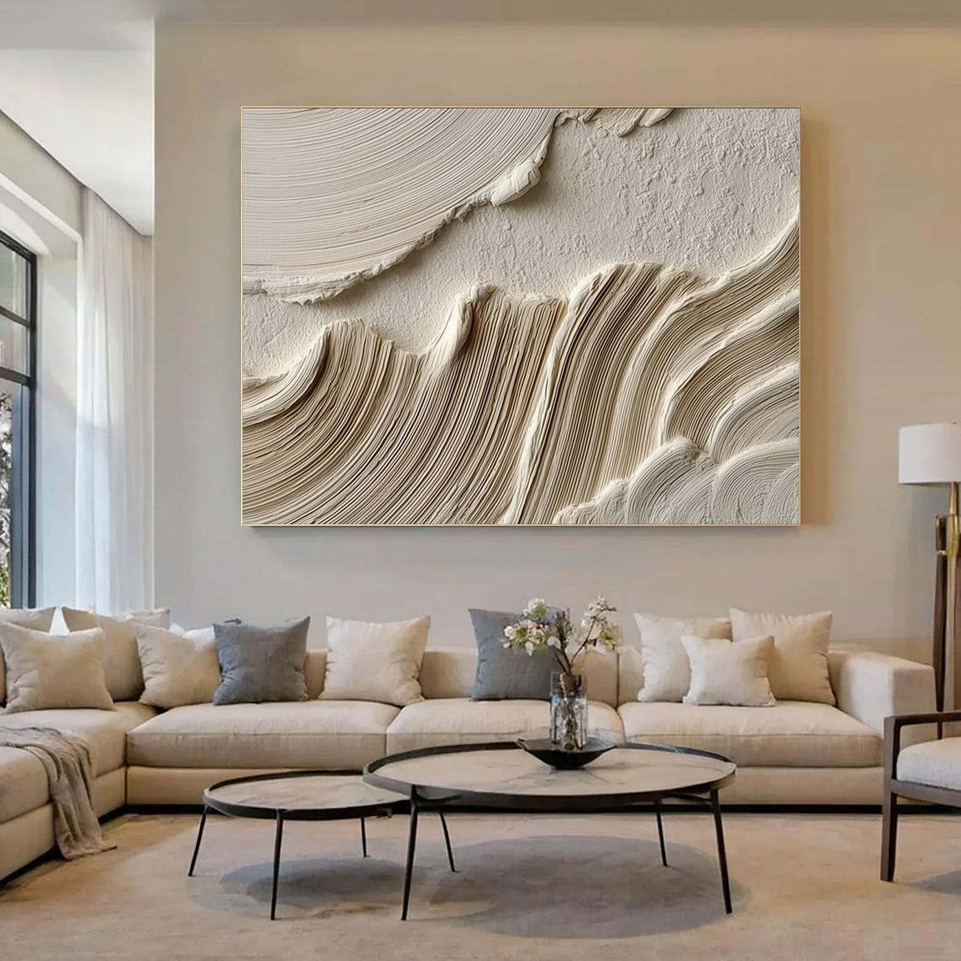Sculptural Layered Texture | Neutral Beige