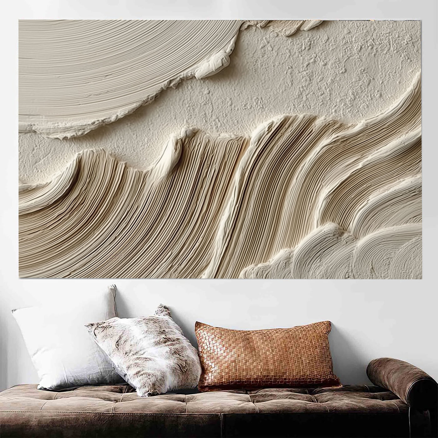 Sculptural Layered Texture | Neutral Beige