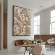 Textured Ornate Swirls | Warm Taupe