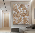 Textured Ornate Swirls | Warm Taupe