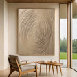 Textured Fingerprint Impression | Beige Ivory