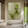 Textured Airy Contours | Muted Greens