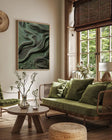 Textured Wave Opulence | Green Gold