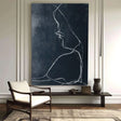 Minimalist Line Figure | Dark Charcoal