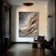 Strukturierte wirbelnde Wellen | Gold Grau