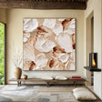 Textured Floral Petals | White Brown