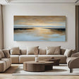Textured Golden Horizon | Calm Waters