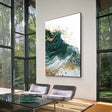 Textured Emerald Flow | Gilded Swirl