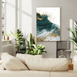 Textured Emerald Flow | Gilded Swirl