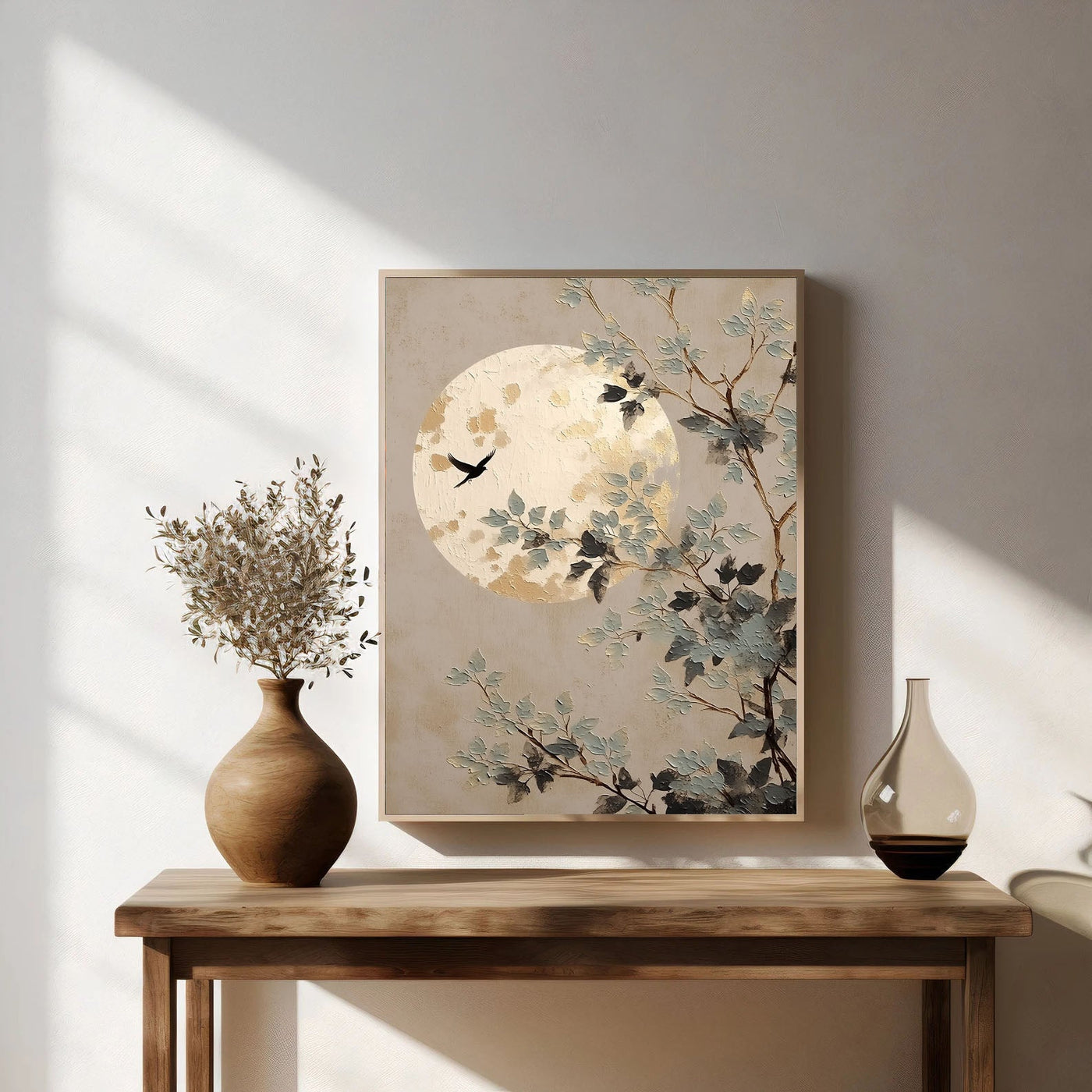 Textured Moonlit Branches | Ivory Gold