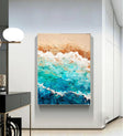 Textured Coastal Waves | Teal Sand