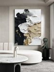 Textured Impasto Contrast | Gilded Neutrals