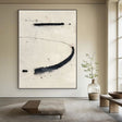 Minimalist Brushstroke Study | Black White