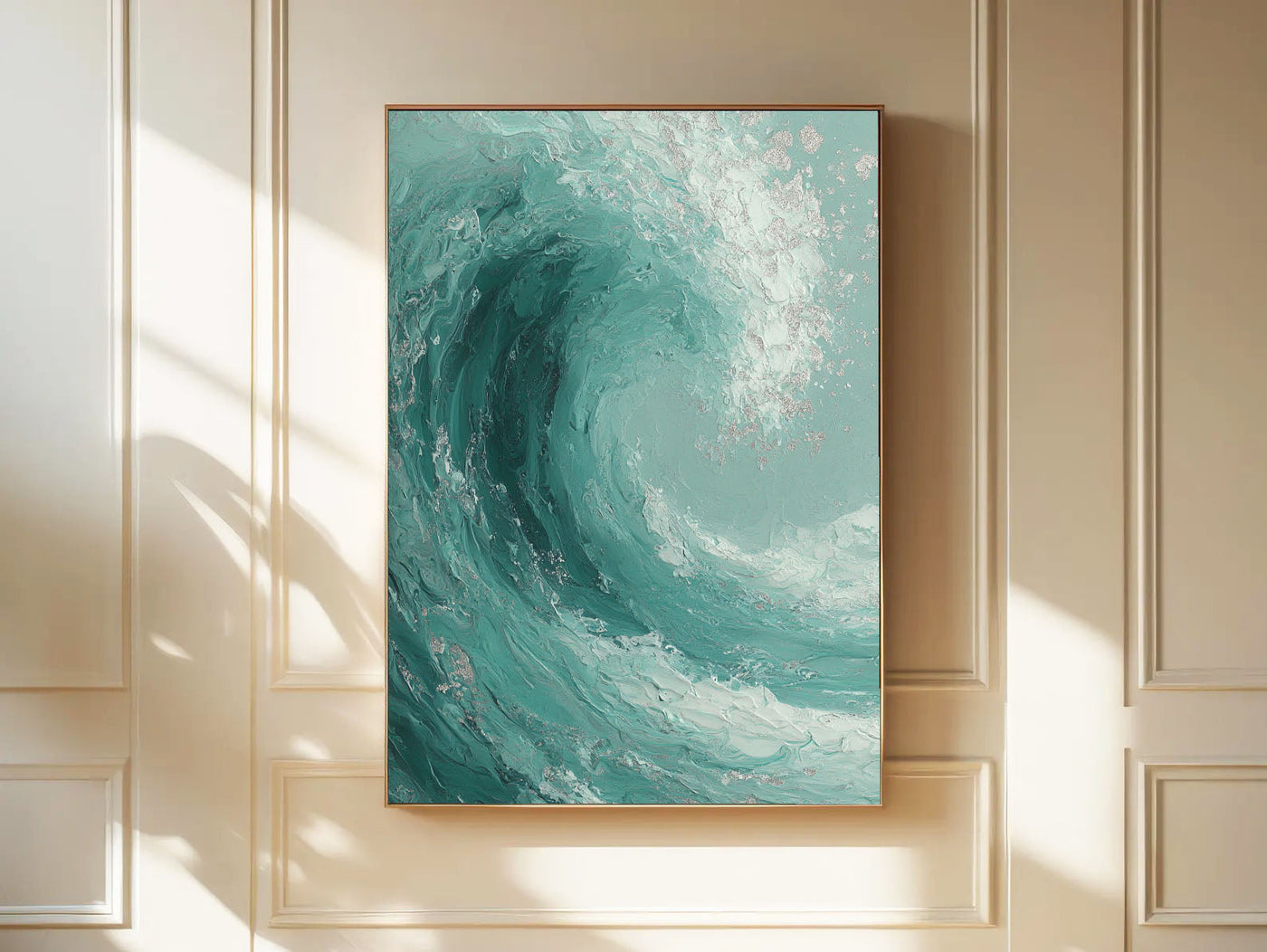 Textured Turquoise Surge | Silver Crest