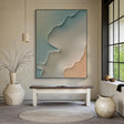 Textured Coastal Strata | Teal Sand