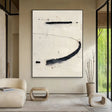 Minimalist Brushstroke Study | Black White