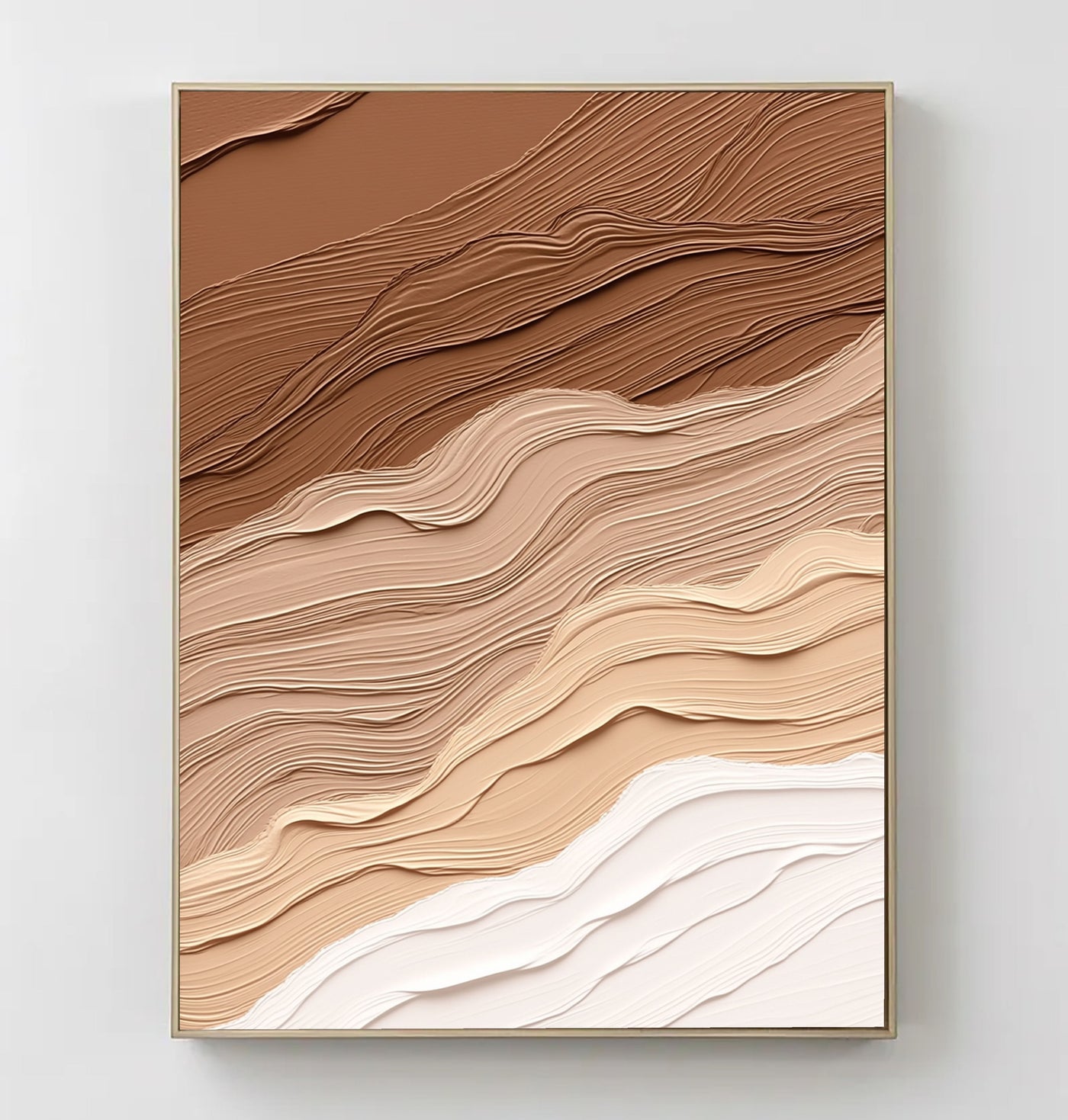 Texturierte, erdige Wellen | Braun Beige