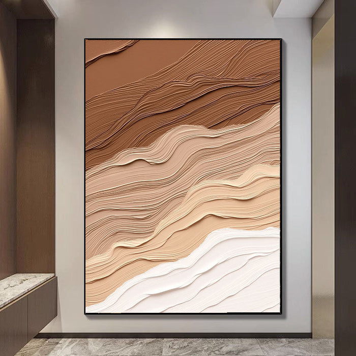 Textured Earthy Waves | Brown Beige