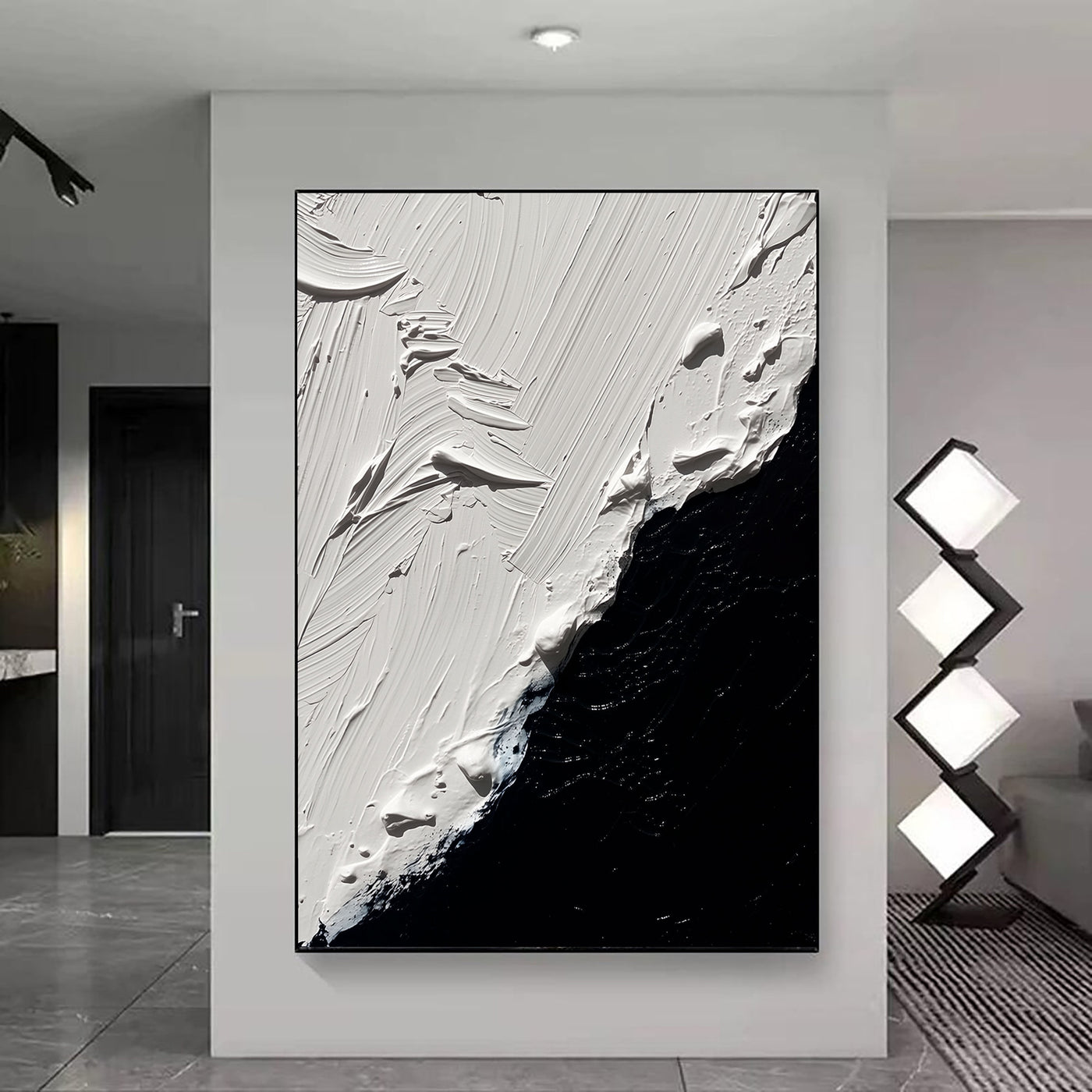 Textured Monochrome Contrast | White Black