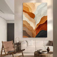 Textured Earth Tone Waves | Abstract Flow