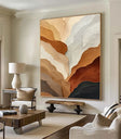 Textured Earth Tone Waves | Abstract Flow
