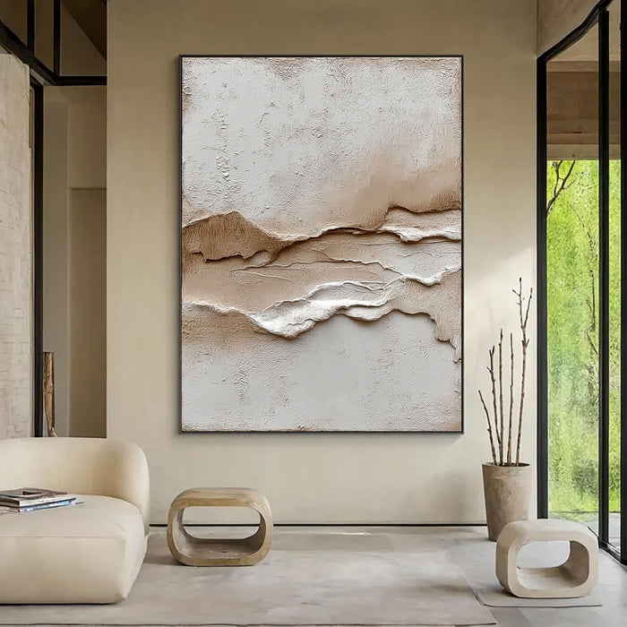 Textured Earth Tone Relief | Abstract Horizon