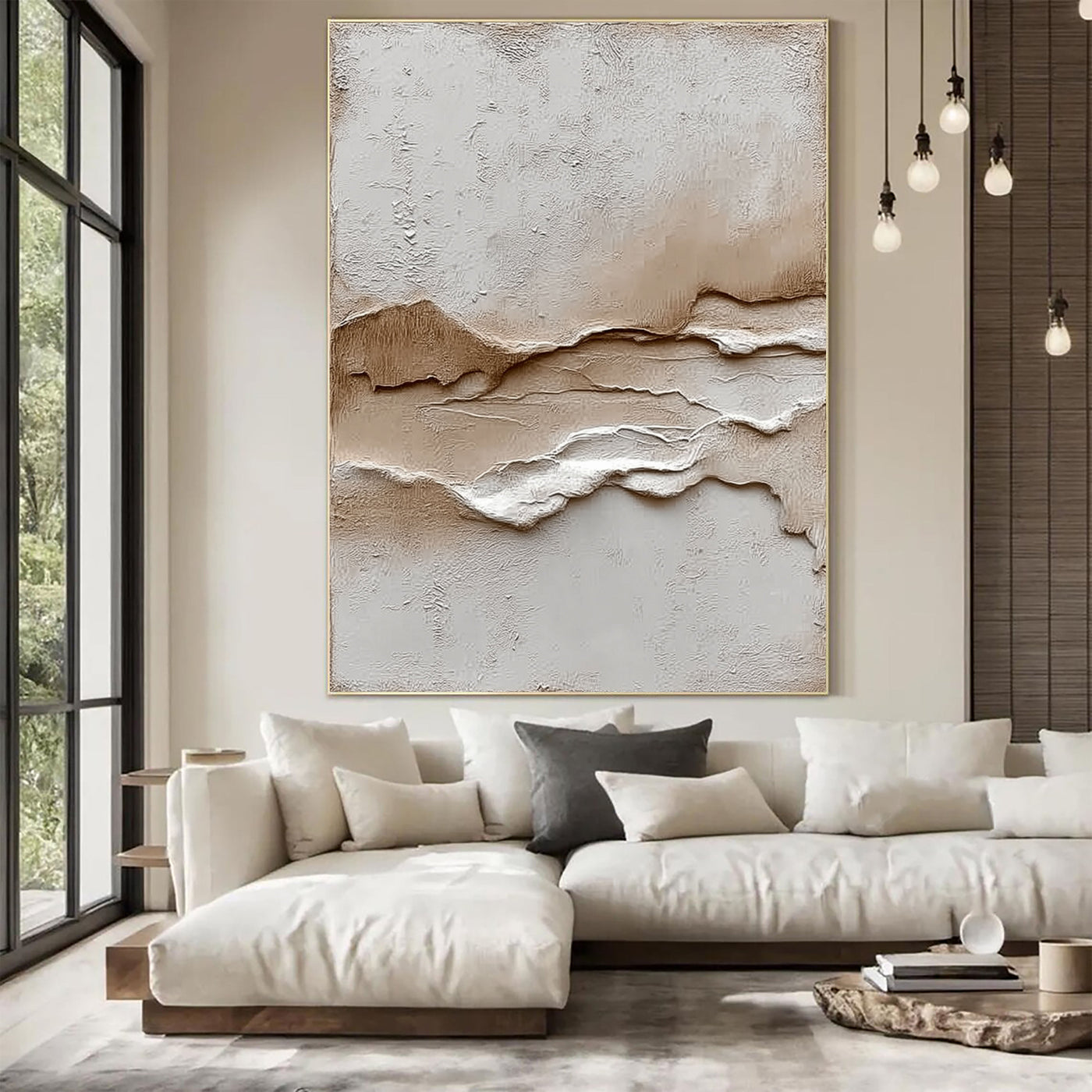 Textured Earth Tone Relief | Abstract Horizon