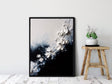 Textured Floral Cascade | White Black