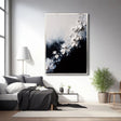 Textured Floral Cascade | White Black