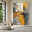 Bold Textured Abstract | Golden Grey