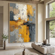 Bold Textured Abstract | Golden Grey