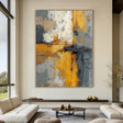 Bold Textured Abstract | Golden Grey
