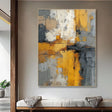Bold Textured Abstract | Golden Grey