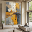 Bold Textured Abstract | Golden Grey