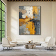 Bold Textured Abstract | Golden Grey