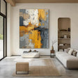 Bold Textured Abstract | Golden Grey