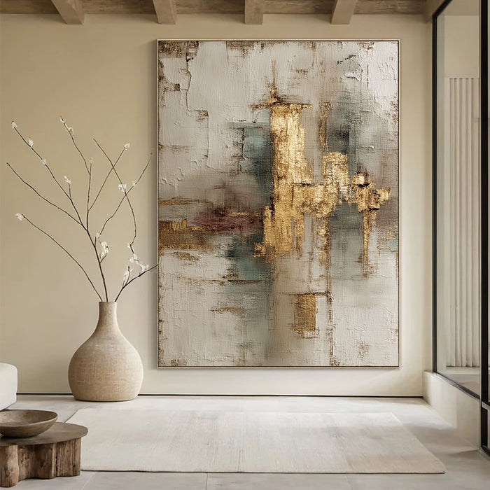Textured Abstract Gold | Metallic Grey