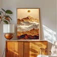 Textured Mountain Peaks | Gold White
