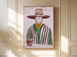 Whimsical Striped Portrait | Casual Lounge