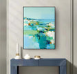 Textured Coastal Geometry | Teal Green