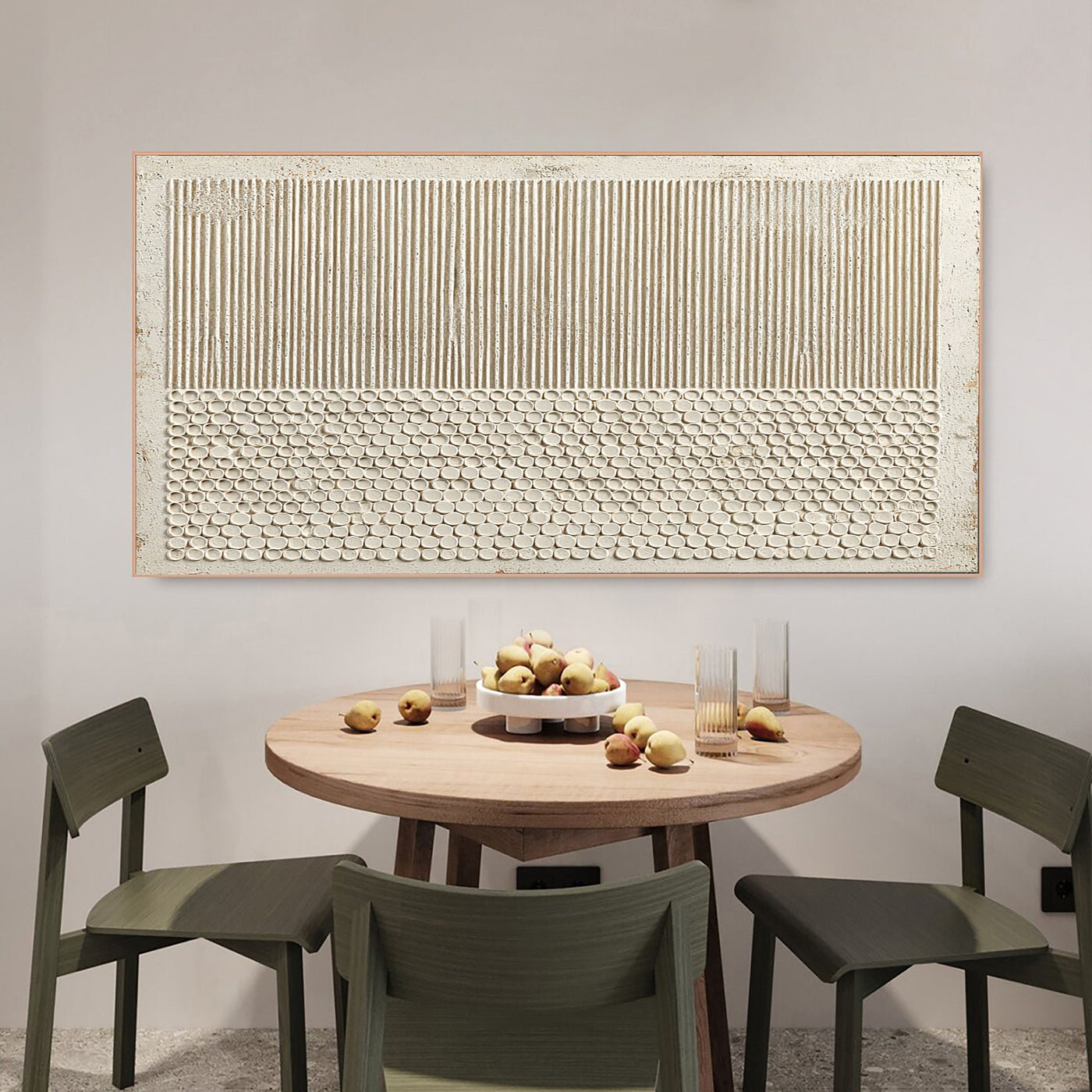 Textured Striated Squamose | Beige Tapestry