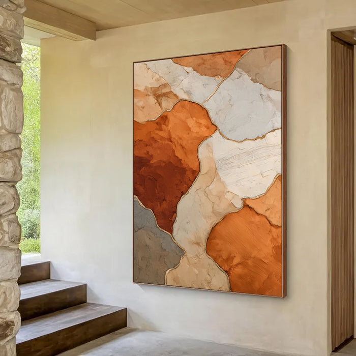 Textured Earthy Opulence | Terracotta Marbling