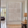 Textured Geometric Minimalism | White Grid