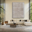 Textured Geometric Minimalism | White Grid