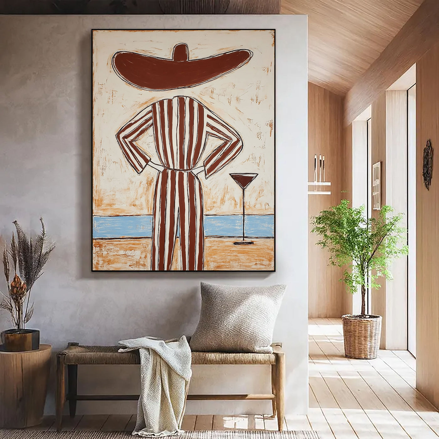 Whimsical Striped Silhouette | Leisure Lounge