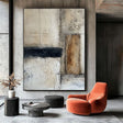 Textured Minimalist Grid | Ochre Panel